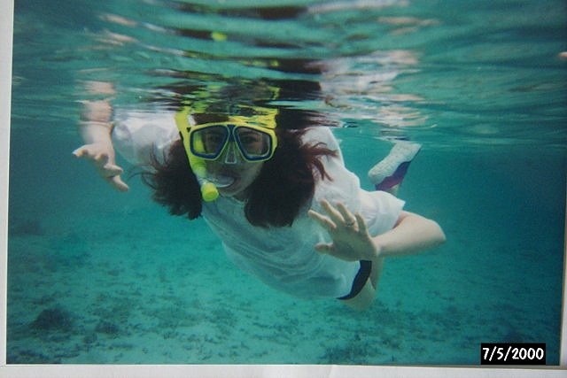 Dominique underwater